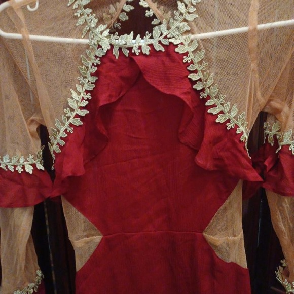 For Love & Lemons Lille Ruffled Dress NWT XS - Picture 10 of 16